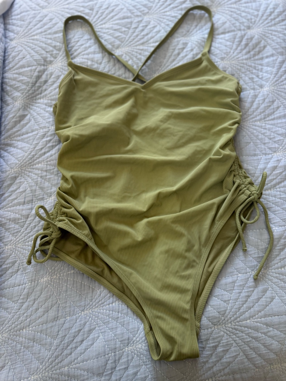 Catalina Ribbed One-Piece Swimsuit in Sage